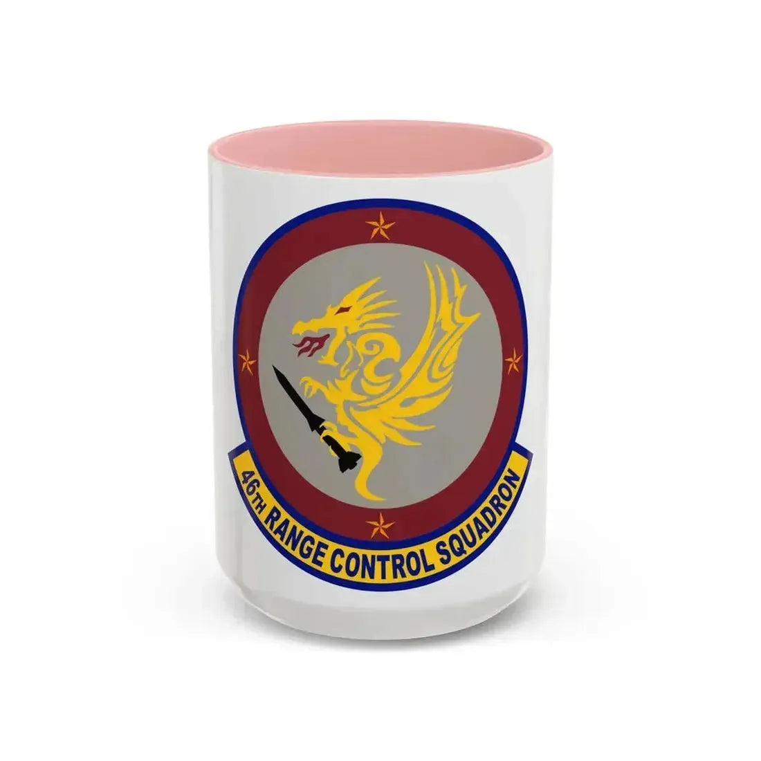 46 Range Control Squadron AFMC (U.S. Air Force) Accent Coffee Mug 15oz Pink - Go Mug Yourself