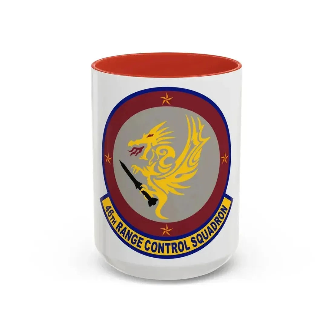 46 Range Control Squadron AFMC (U.S. Air Force) Accent Coffee Mug 15oz Red - Go Mug Yourself