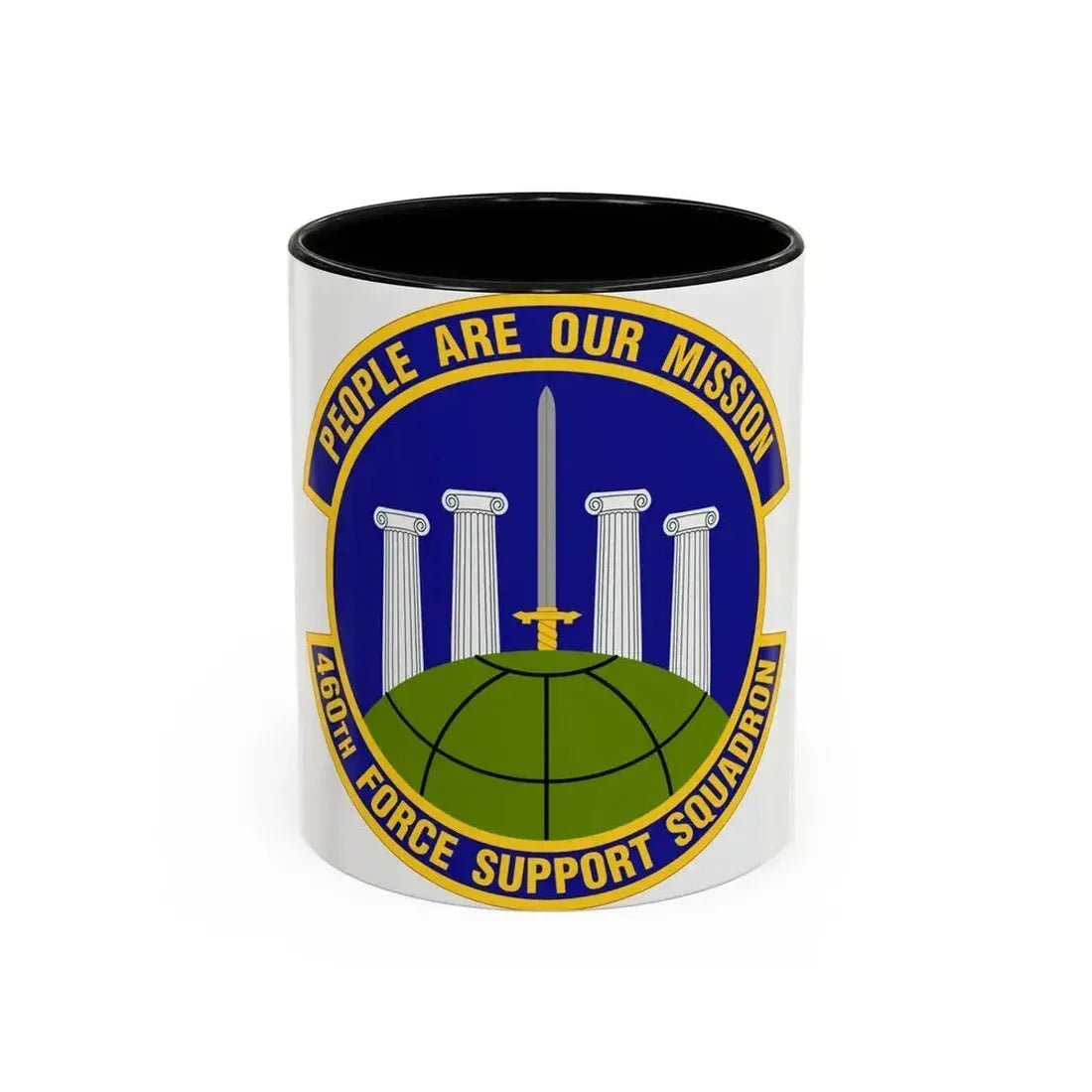 460 Force Support Squadron AFSPC (U.S. Air Force) Accent Coffee Mug 11oz Black - Go Mug Yourself