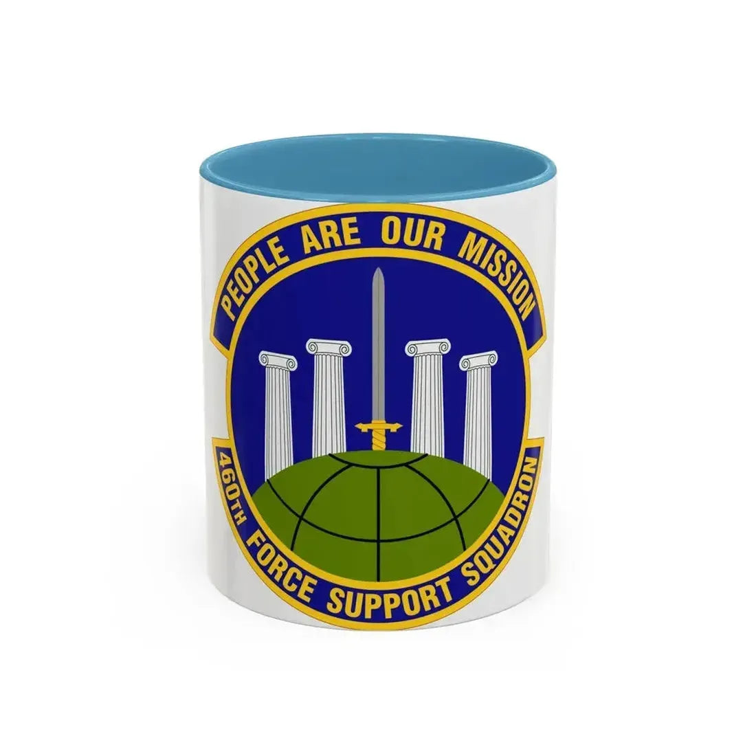 460 Force Support Squadron AFSPC (U.S. Air Force) Accent Coffee Mug 11oz Light Blue - Go Mug Yourself