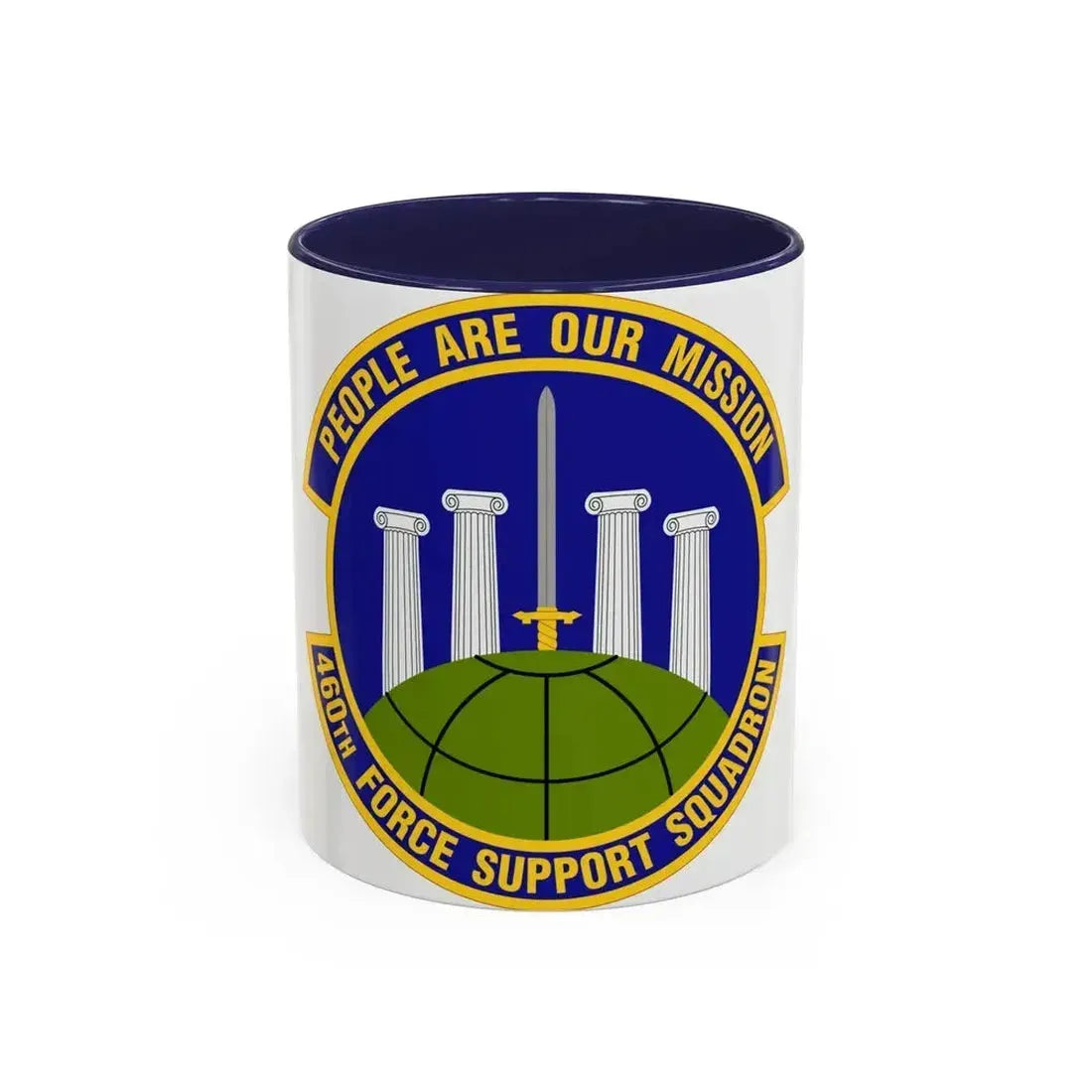 460 Force Support Squadron AFSPC (U.S. Air Force) Accent Coffee Mug 11oz Navy - Go Mug Yourself