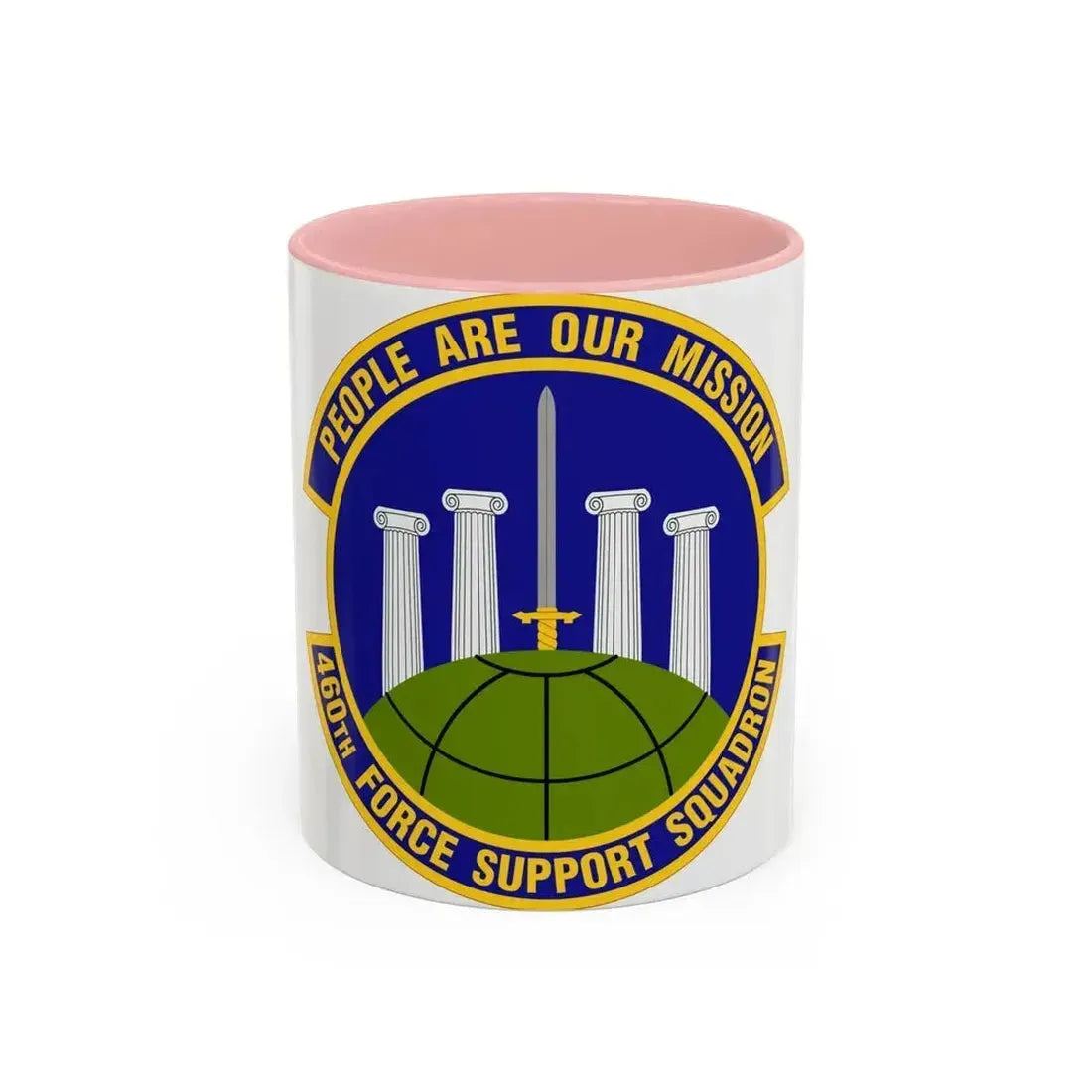 460 Force Support Squadron AFSPC (U.S. Air Force) Accent Coffee Mug 11oz Pink - Go Mug Yourself
