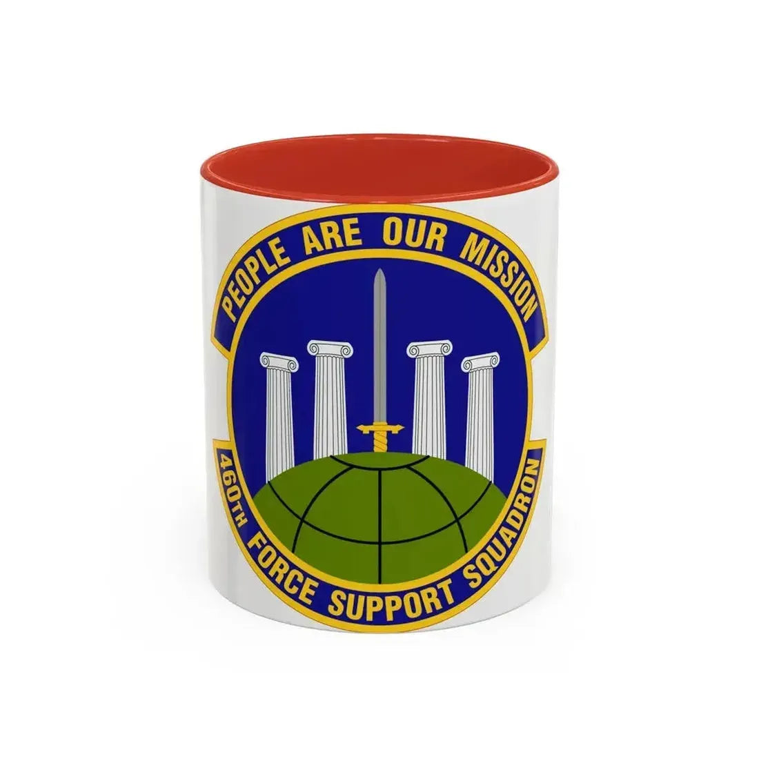 460 Force Support Squadron AFSPC (U.S. Air Force) Accent Coffee Mug 11oz Red - Go Mug Yourself