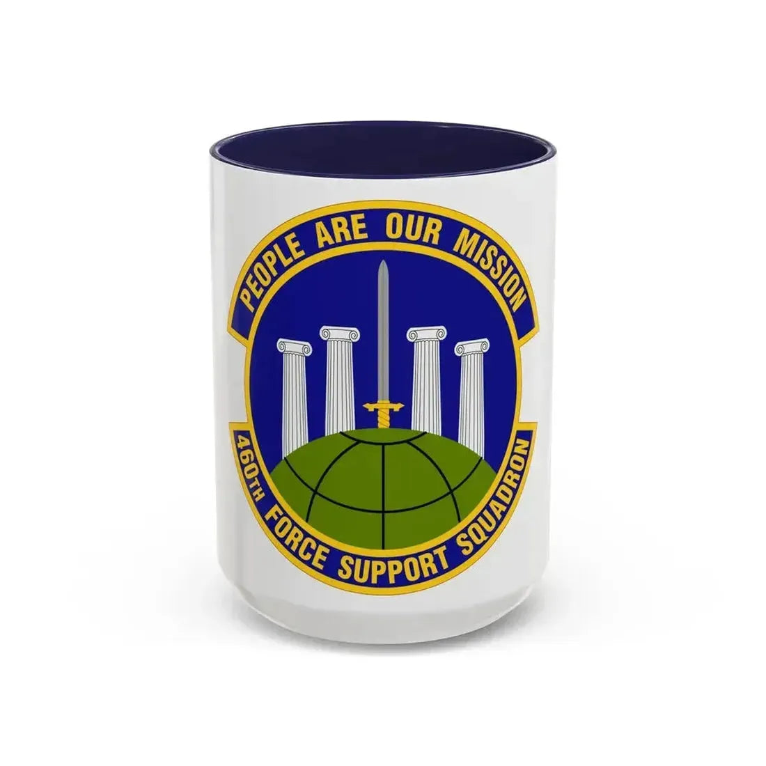 460 Force Support Squadron AFSPC (U.S. Air Force) Accent Coffee Mug 15oz Navy - Go Mug Yourself