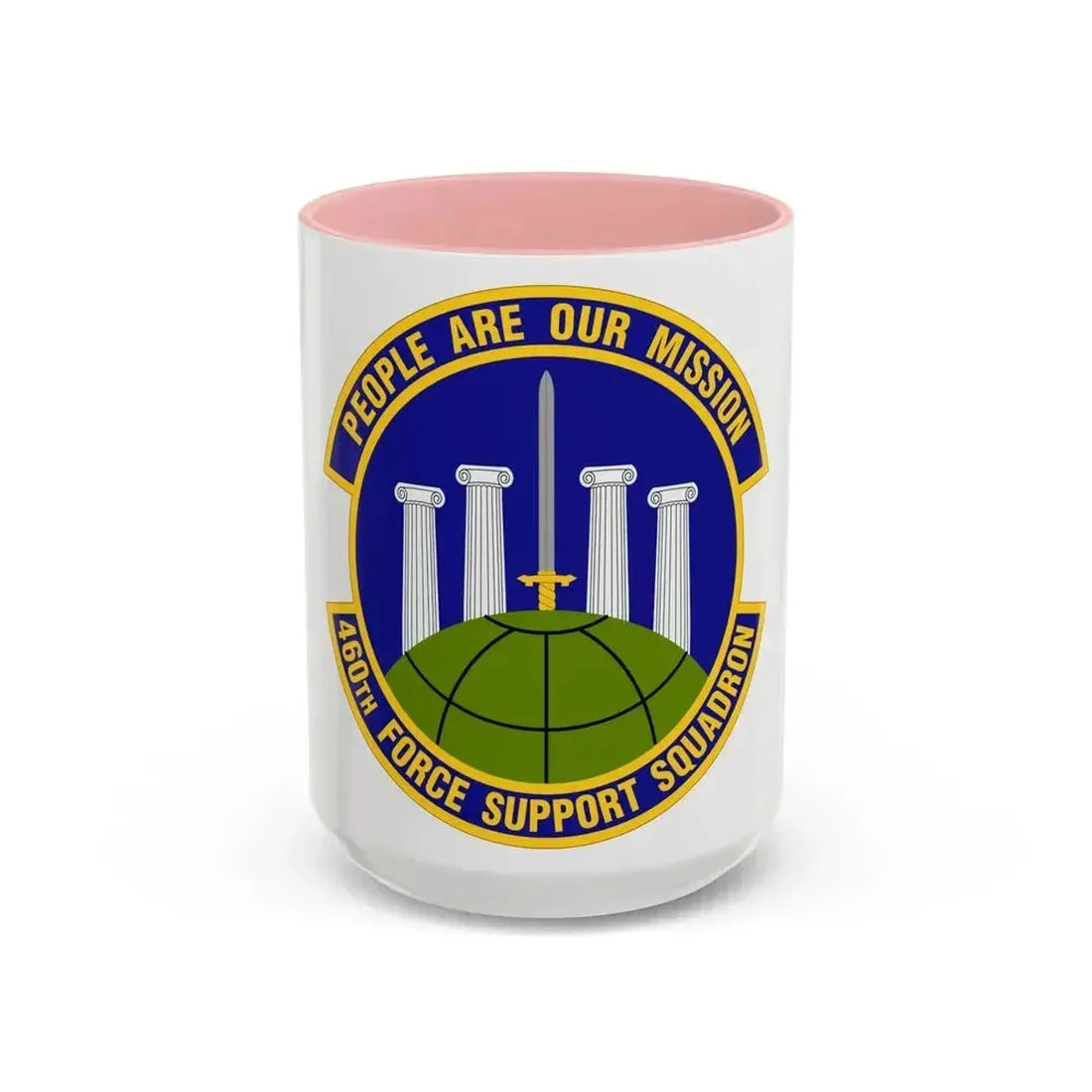 460 Force Support Squadron AFSPC (U.S. Air Force) Accent Coffee Mug 15oz Pink - Go Mug Yourself