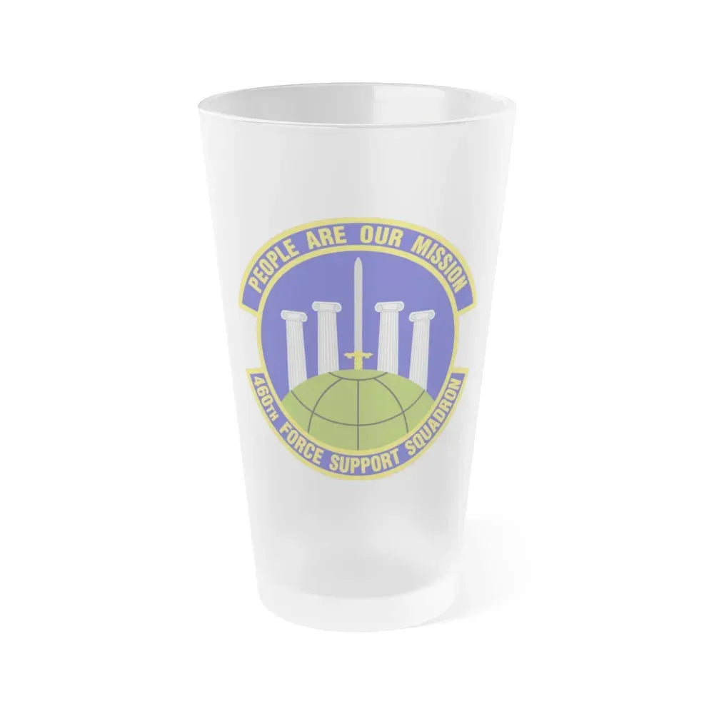 460 Force Support Squadron AFSPC (U.S. Air Force) Frosted Pint Glass 16oz Default Title - Go Mug Yourself