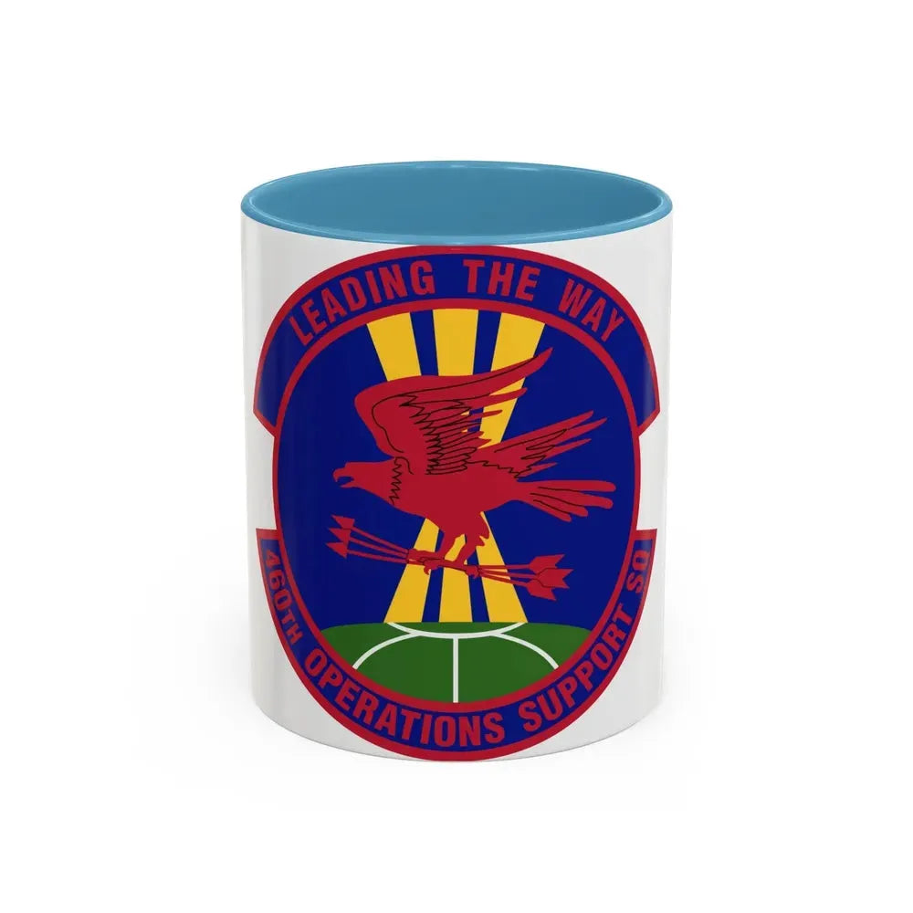 460 Operations Support Squadron USSF (U.S. Air Force) Accent Coffee Mug 11oz Light Blue - Go Mug Yourself