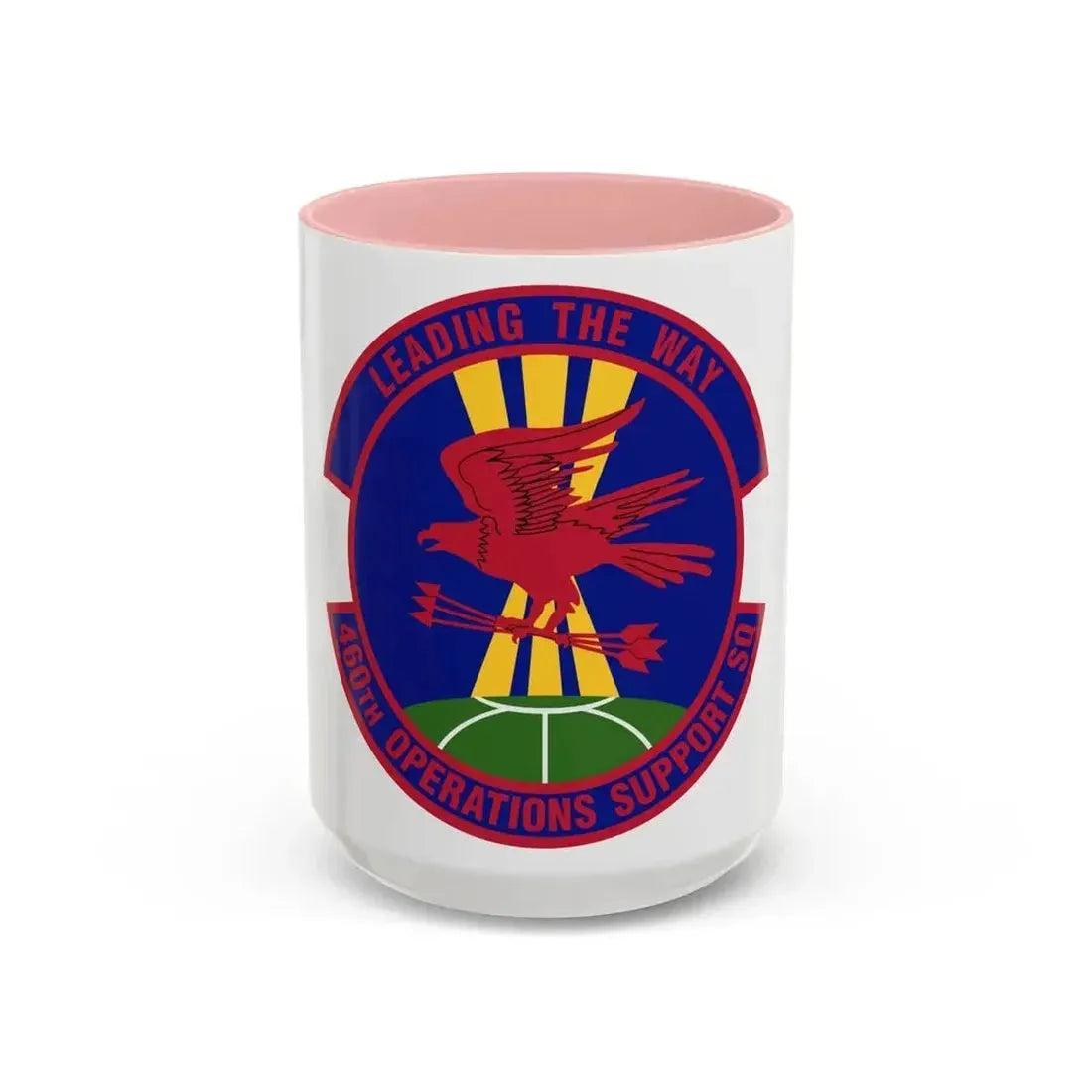 460 Operations Support Squadron USSF (U.S. Air Force) Accent Coffee Mug 15oz Pink - Go Mug Yourself