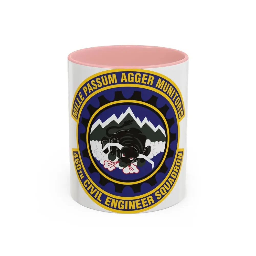 460th Civil Engineer Squadron (U.S. Air Force) Accent Coffee Mug 11oz Pink - Go Mug Yourself