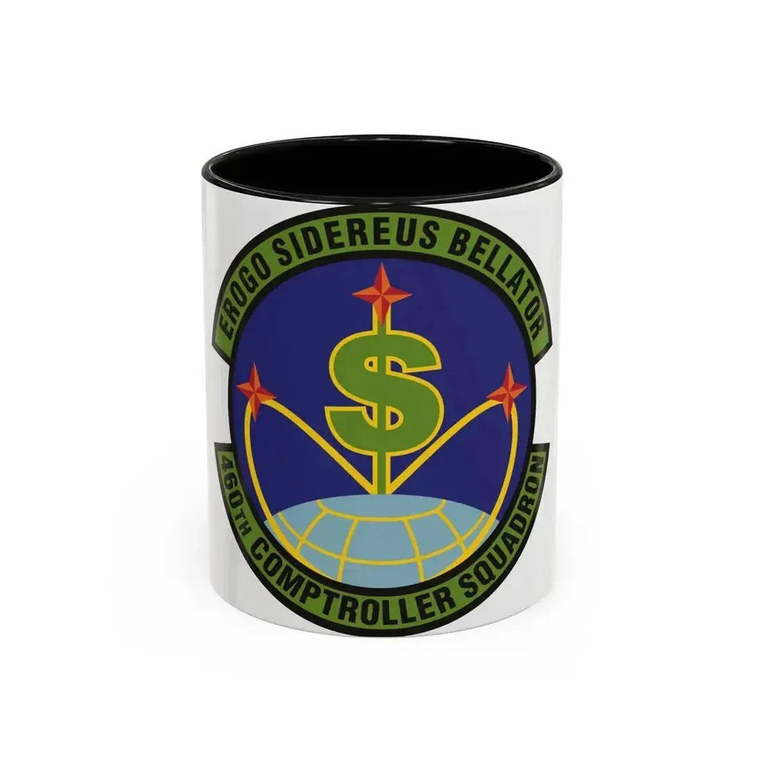 460th Comptroller Squadron (U.S. Air Force) Accent Coffee Mug 11oz Black - Go Mug Yourself