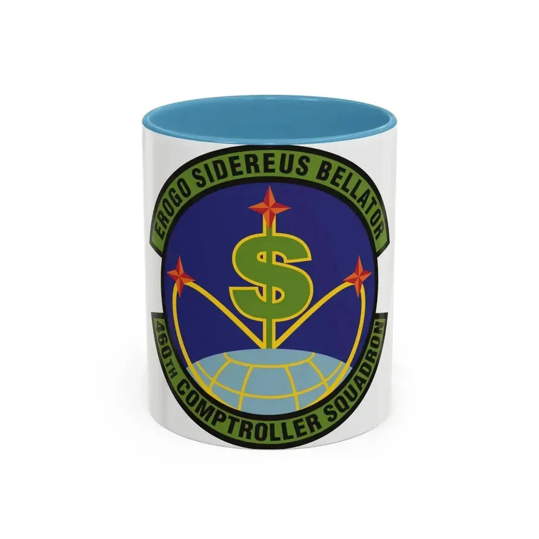 460th Comptroller Squadron (U.S. Air Force) Accent Coffee Mug 11oz Light Blue - Go Mug Yourself