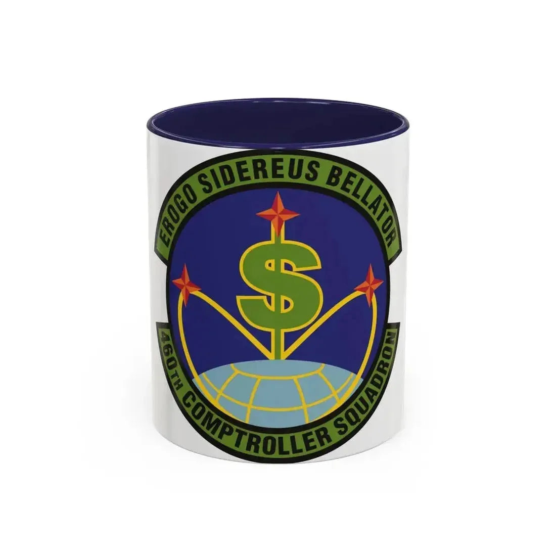 460th Comptroller Squadron (U.S. Air Force) Accent Coffee Mug 11oz Navy - Go Mug Yourself