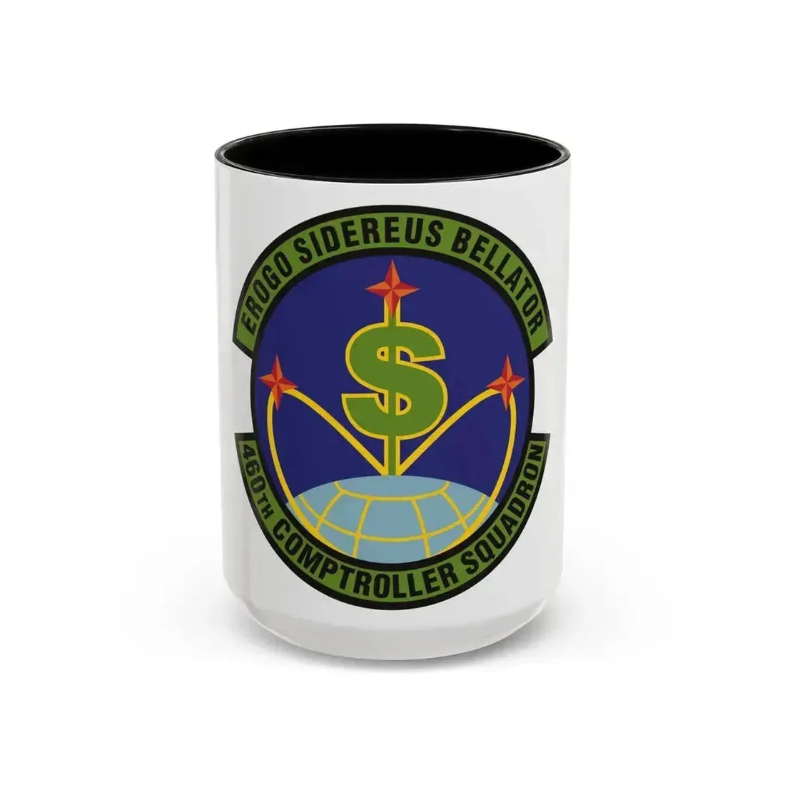 460th Comptroller Squadron (U.S. Air Force) Accent Coffee Mug 15oz Black - Go Mug Yourself