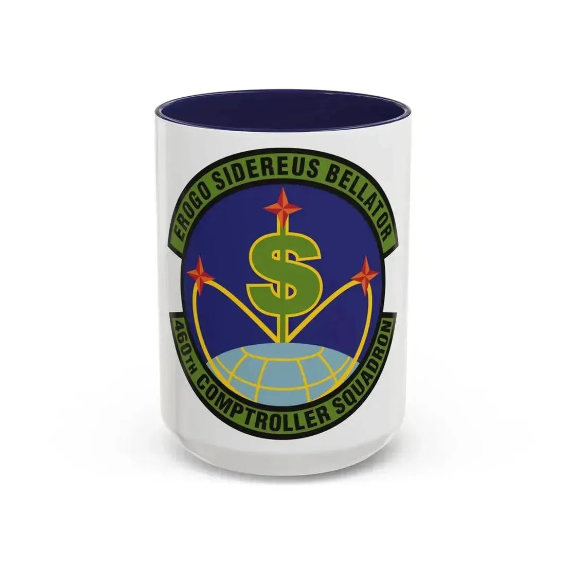 460th Comptroller Squadron (U.S. Air Force) Accent Coffee Mug 15oz Navy - Go Mug Yourself