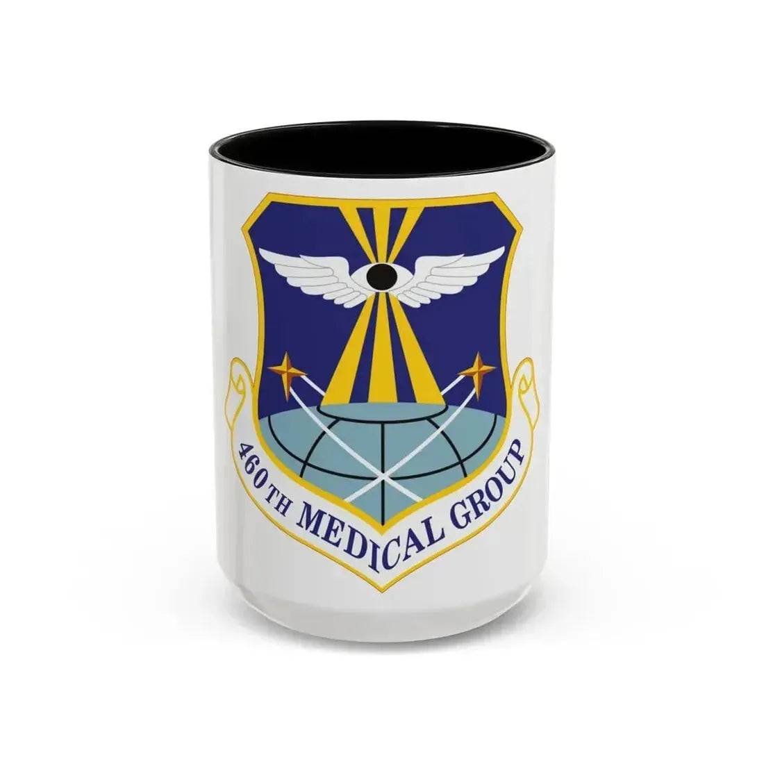 460th Medical Group (U.S. Air Force) Accent Coffee Mug 15oz Black - Go Mug Yourself