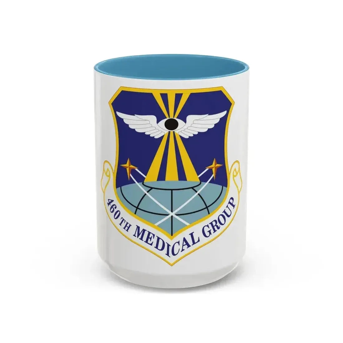 460th Medical Group (U.S. Air Force) Accent Coffee Mug 15oz Light Blue - Go Mug Yourself
