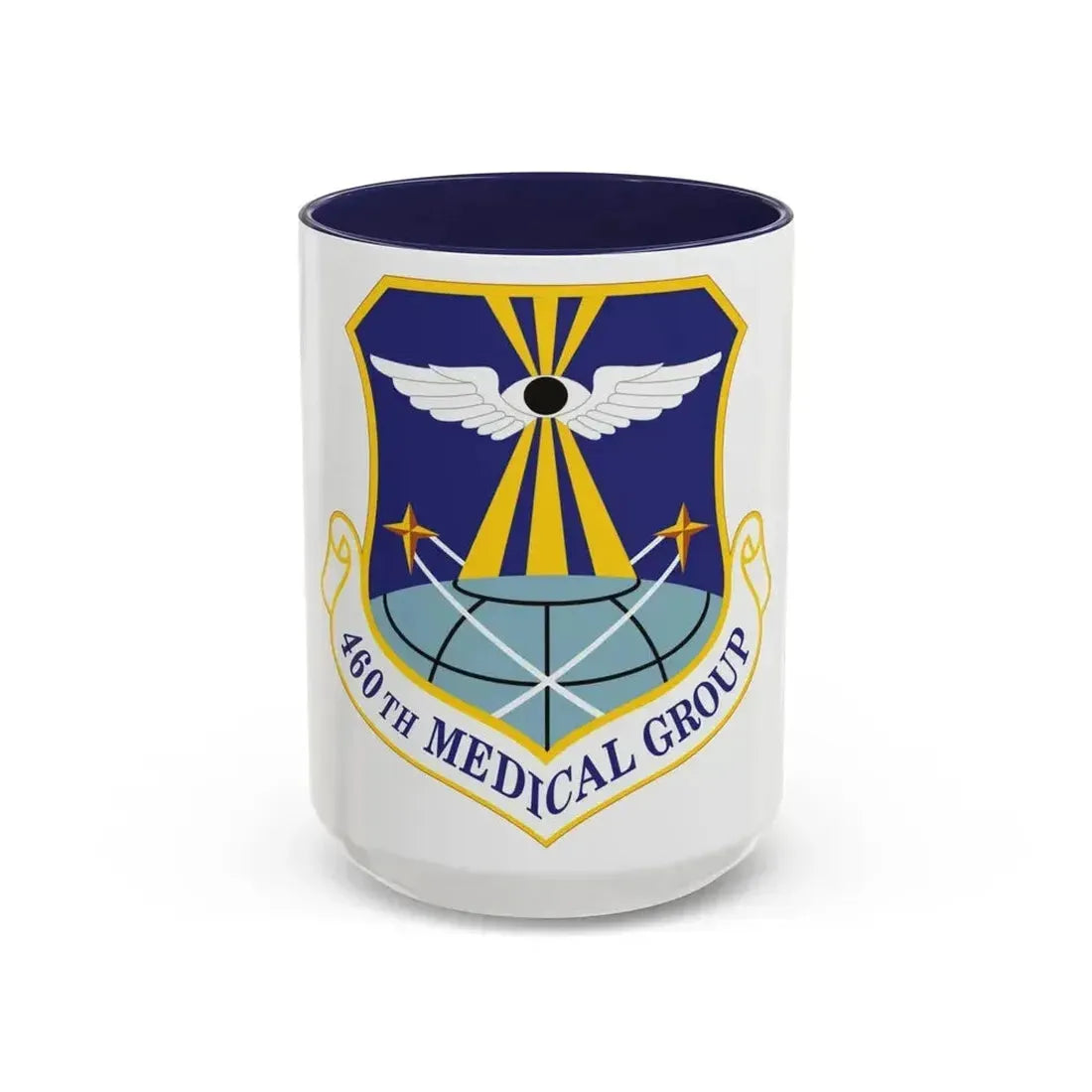 460th Medical Group (U.S. Air Force) Accent Coffee Mug 15oz Navy - Go Mug Yourself