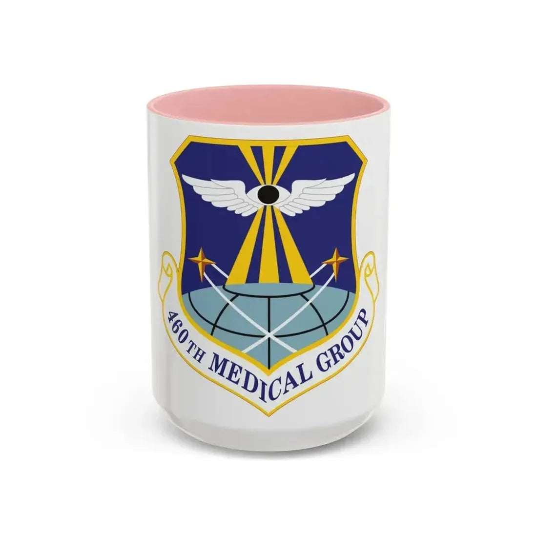 460th Medical Group (U.S. Air Force) Accent Coffee Mug 15oz Pink - Go Mug Yourself