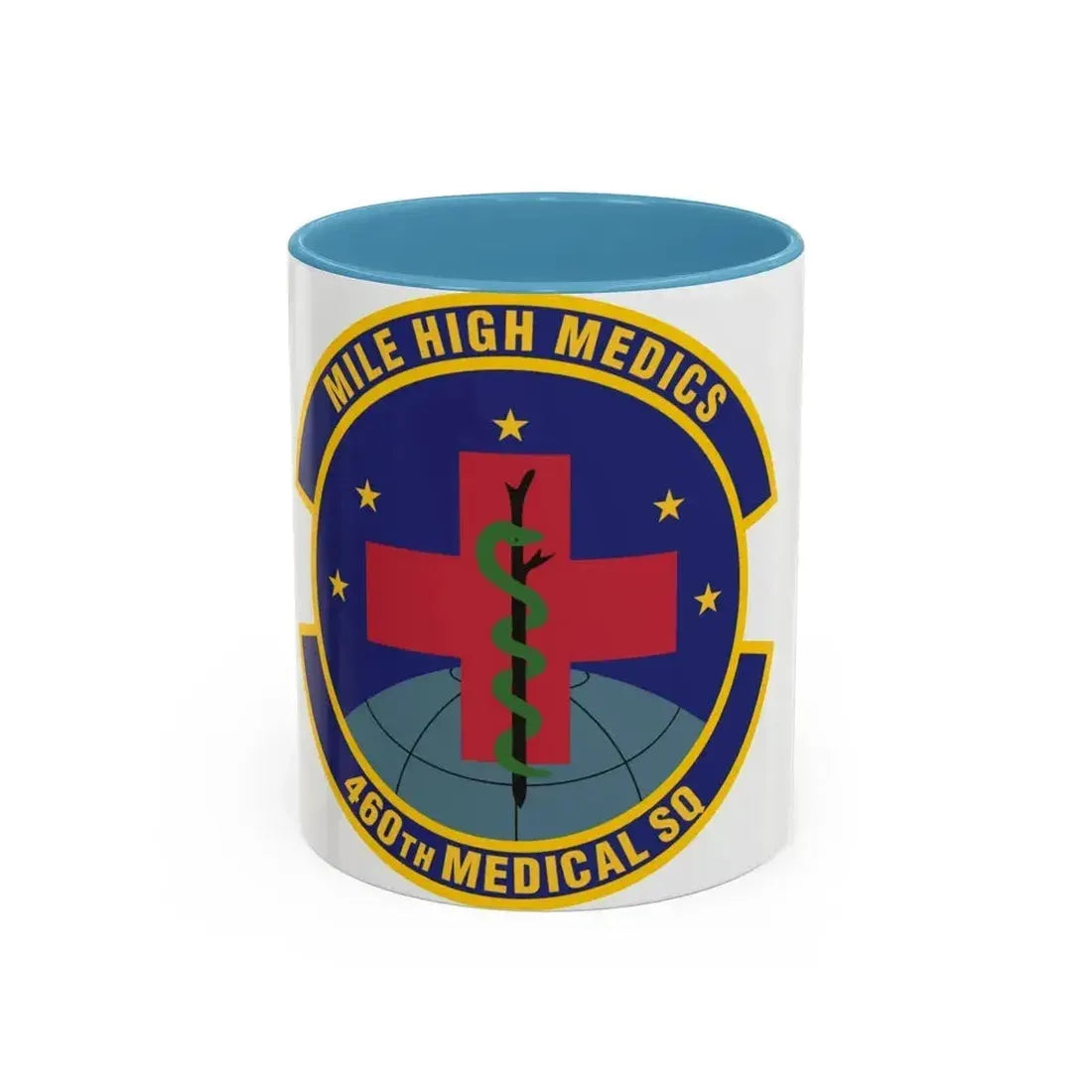460th Medical Squadron (U.S. Air Force) Accent Coffee Mug 11oz Light Blue - Go Mug Yourself