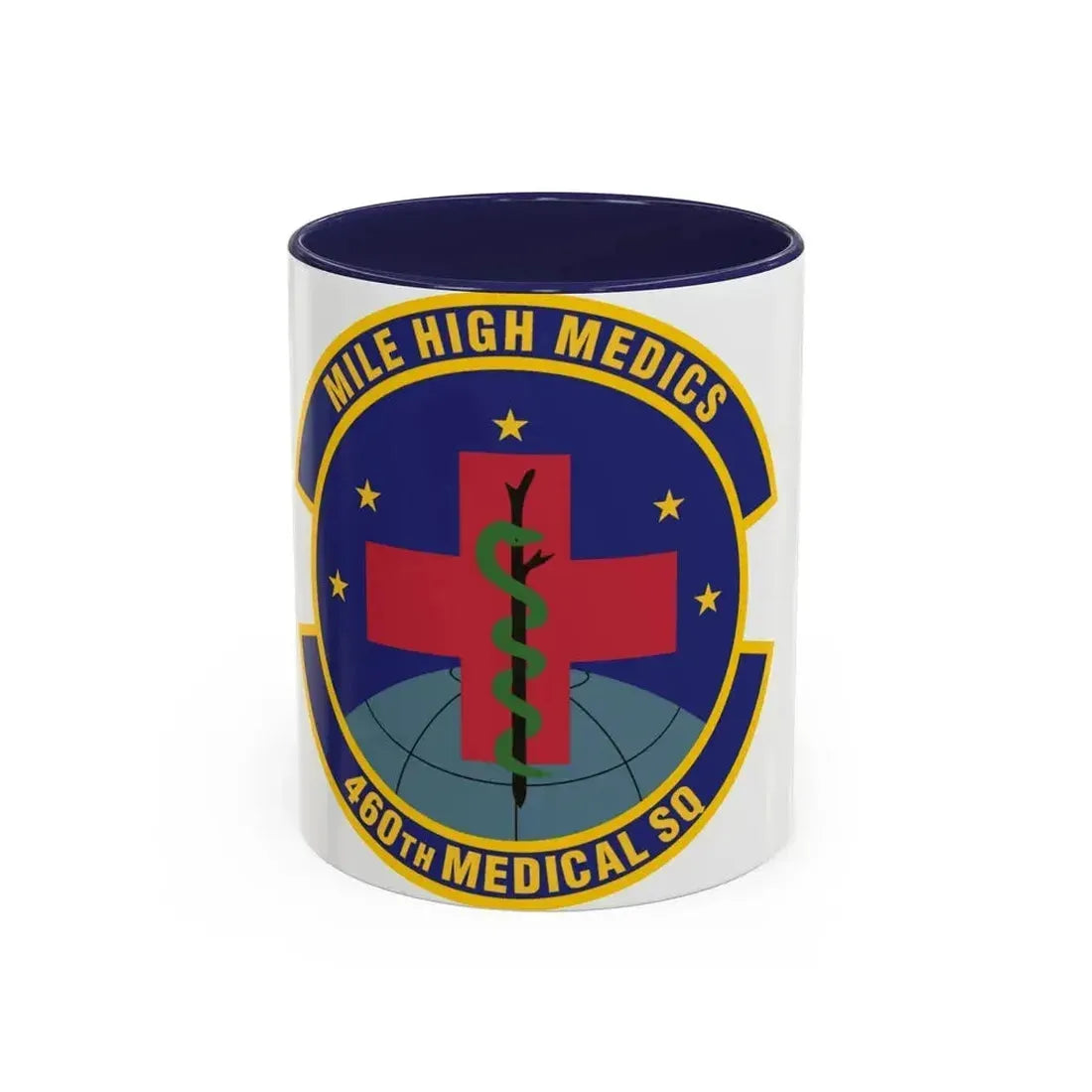 460th Medical Squadron (U.S. Air Force) Accent Coffee Mug 11oz Navy - Go Mug Yourself