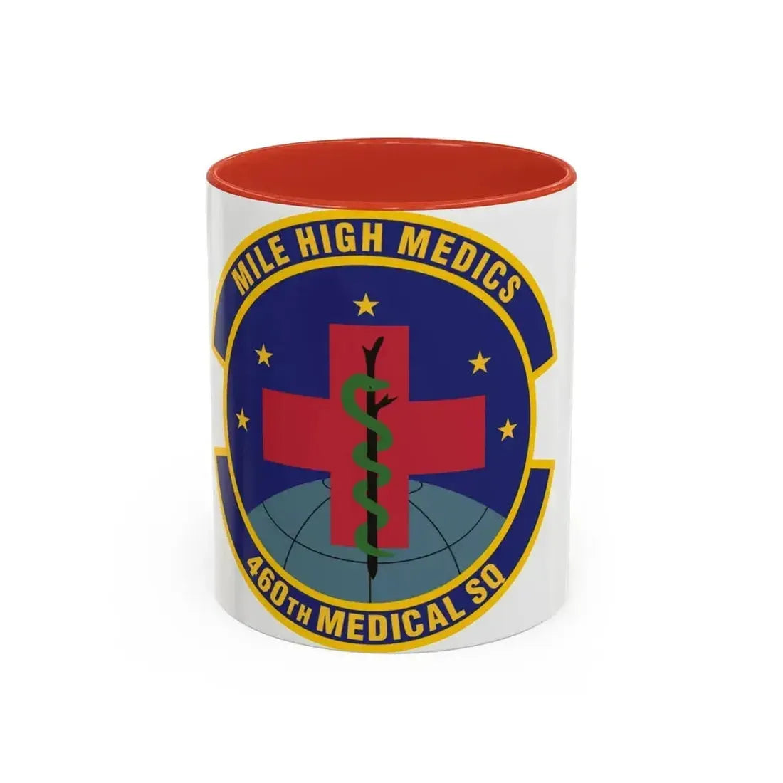 460th Medical Squadron (U.S. Air Force) Accent Coffee Mug 11oz Red - Go Mug Yourself