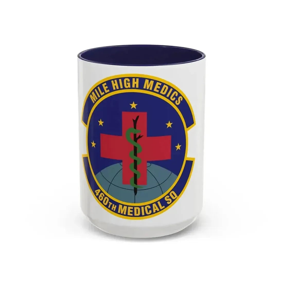 460th Medical Squadron (U.S. Air Force) Accent Coffee Mug 15oz Navy - Go Mug Yourself