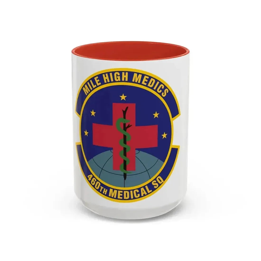 460th Medical Squadron (U.S. Air Force) Accent Coffee Mug 15oz Red - Go Mug Yourself
