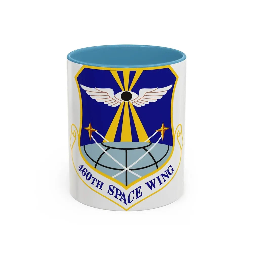 460th Space Wing (U.S. Air Force) Accent Coffee Mug 11oz Light Blue - Go Mug Yourself