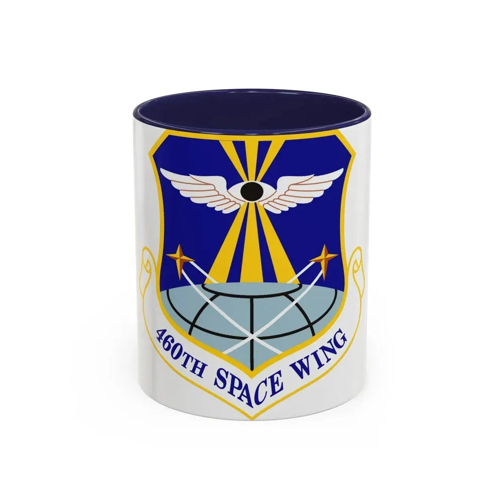 460th Space Wing (U.S. Air Force) Accent Coffee Mug 11oz Navy - Go Mug Yourself