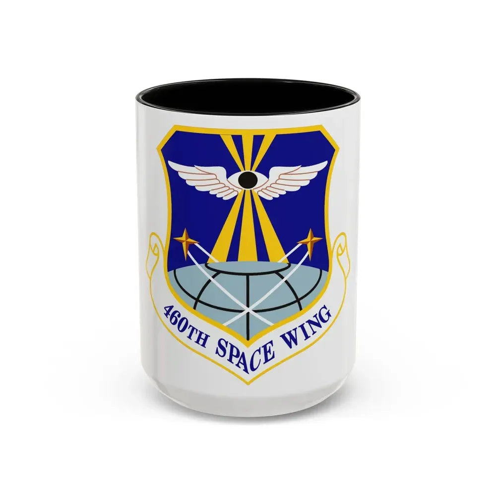 460th Space Wing (U.S. Air Force) Accent Coffee Mug 15oz Black - Go Mug Yourself