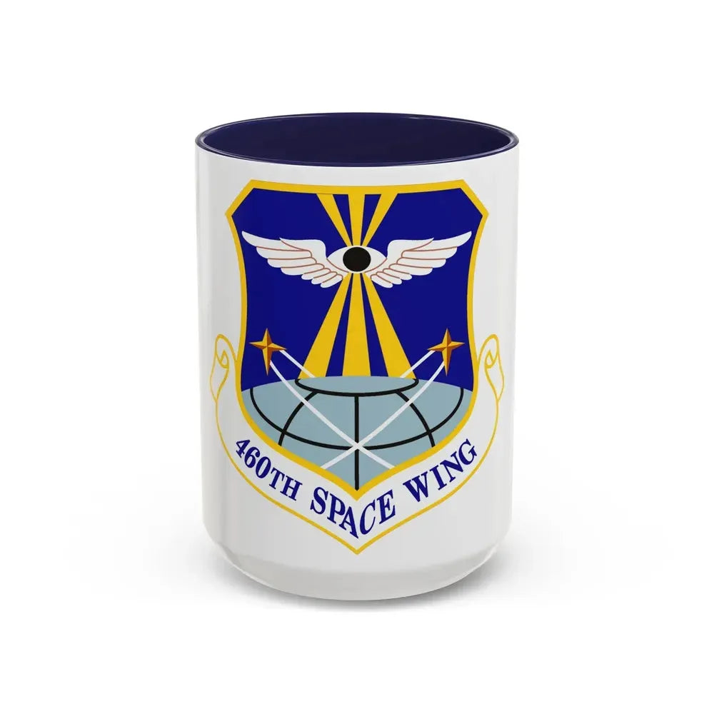 460th Space Wing (U.S. Air Force) Accent Coffee Mug 15oz Navy - Go Mug Yourself