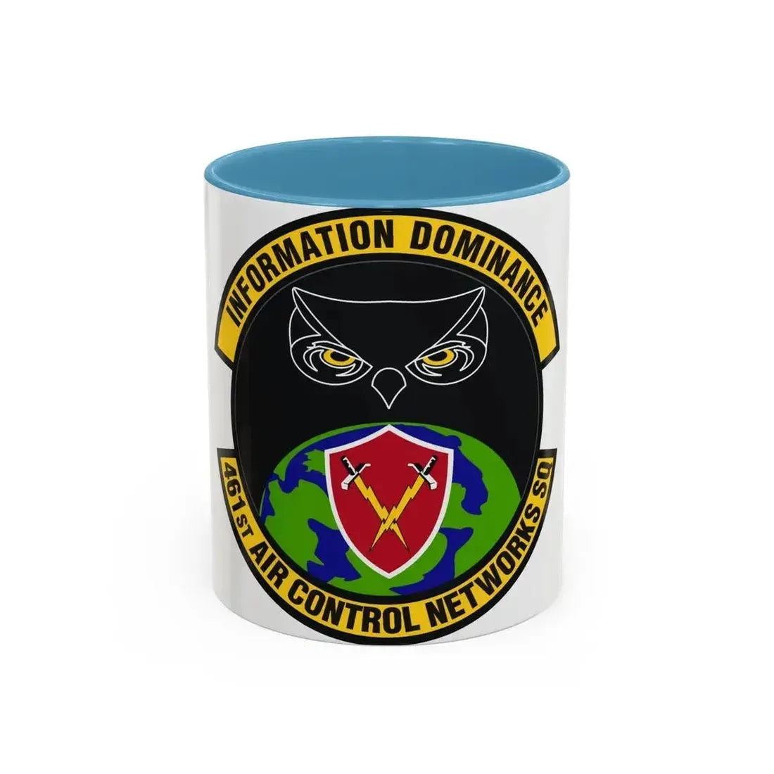 461st Air Control Networks Squadron (U.S. Air Force) Accent Coffee Mug 11oz Light Blue - Go Mug Yourself