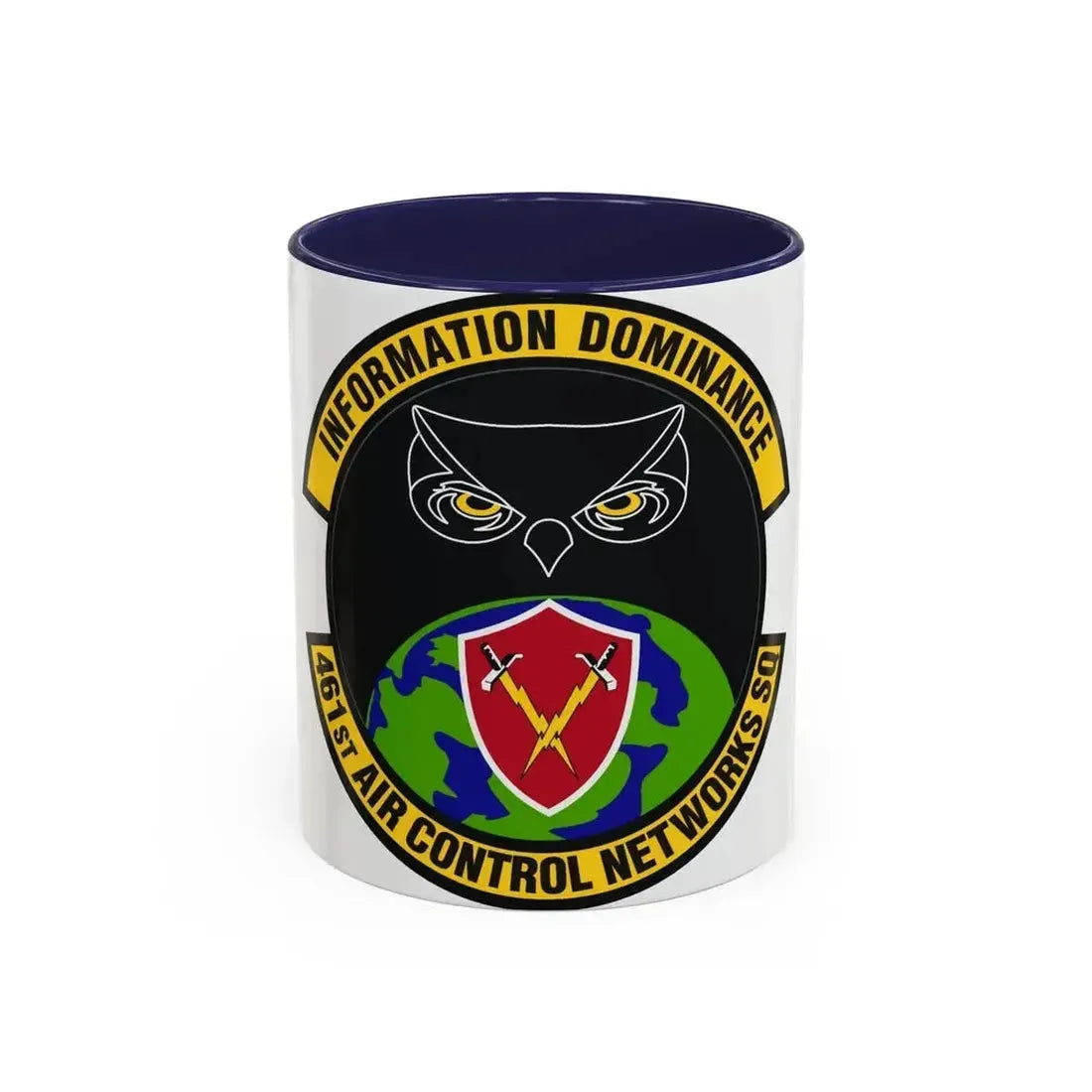 461st Air Control Networks Squadron (U.S. Air Force) Accent Coffee Mug 11oz Navy - Go Mug Yourself