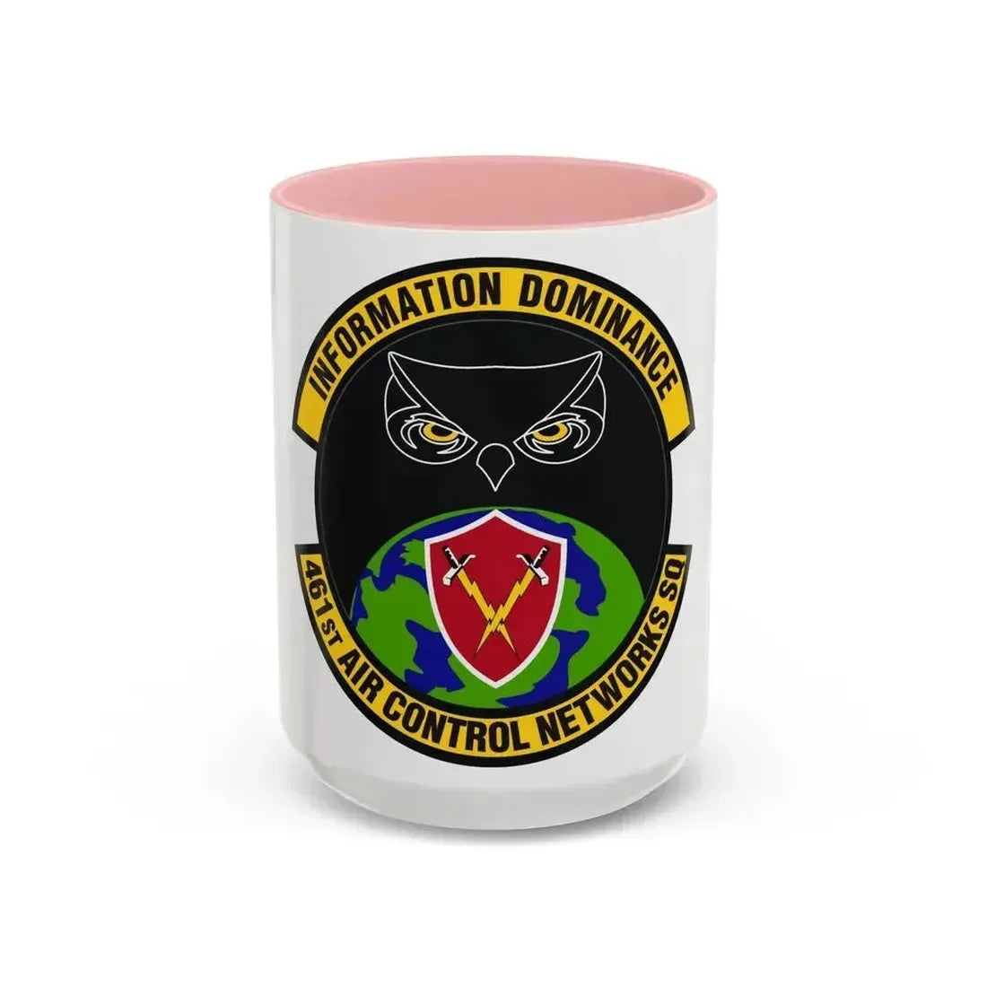 461st Air Control Networks Squadron (U.S. Air Force) Accent Coffee Mug 15oz Pink - Go Mug Yourself