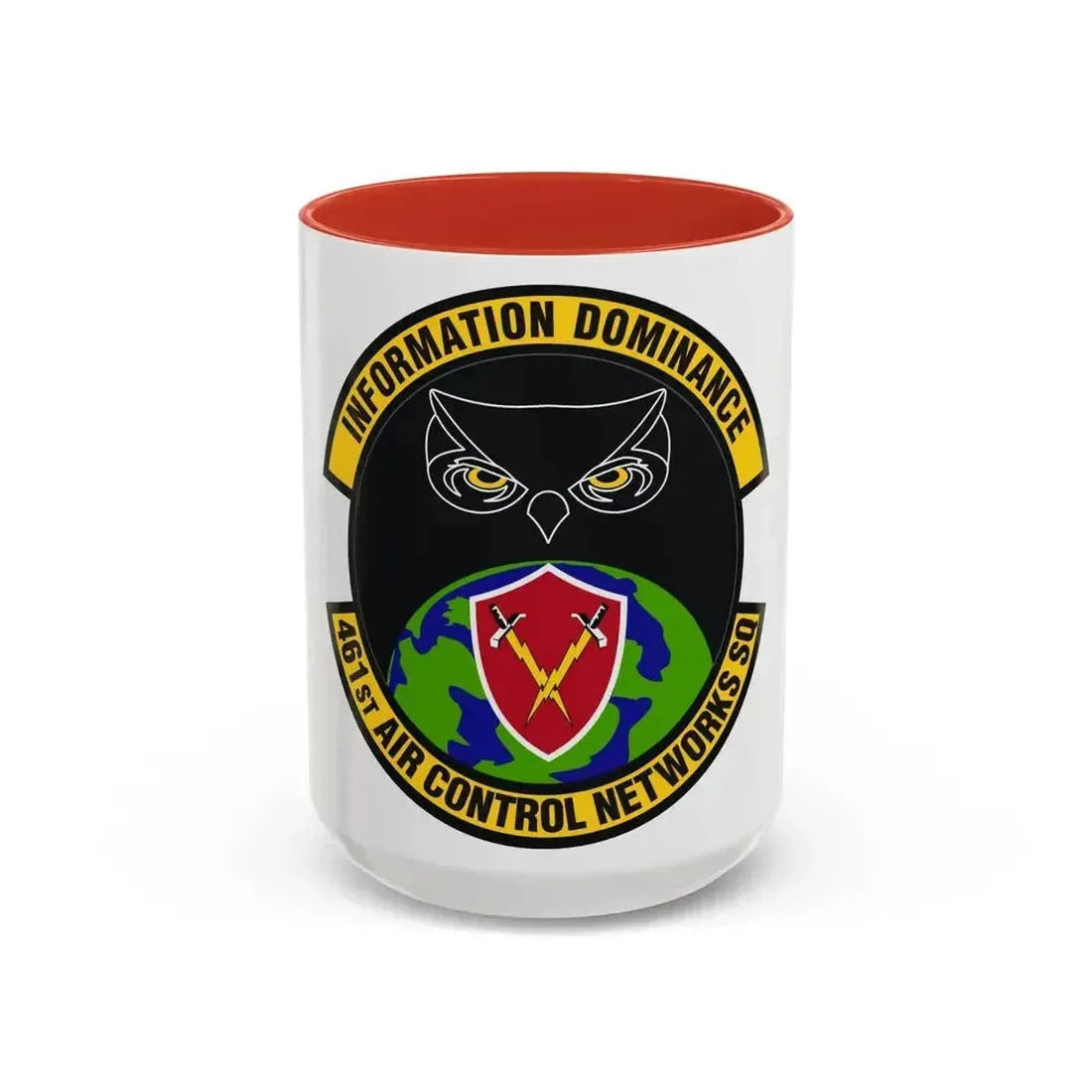 461st Air Control Networks Squadron (U.S. Air Force) Accent Coffee Mug 15oz Red - Go Mug Yourself