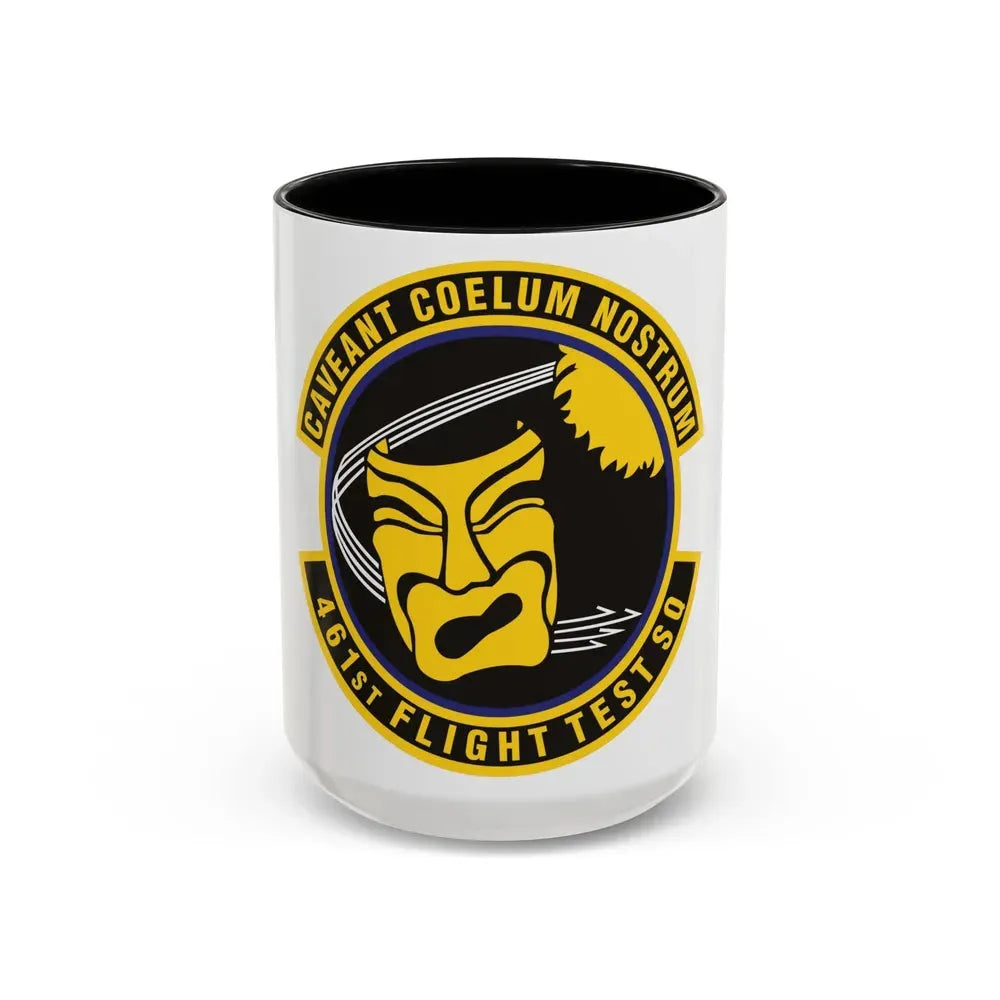 461st Flight Test Squadron (U.S. Air Force) Accent Coffee Mug 15oz Black - Go Mug Yourself