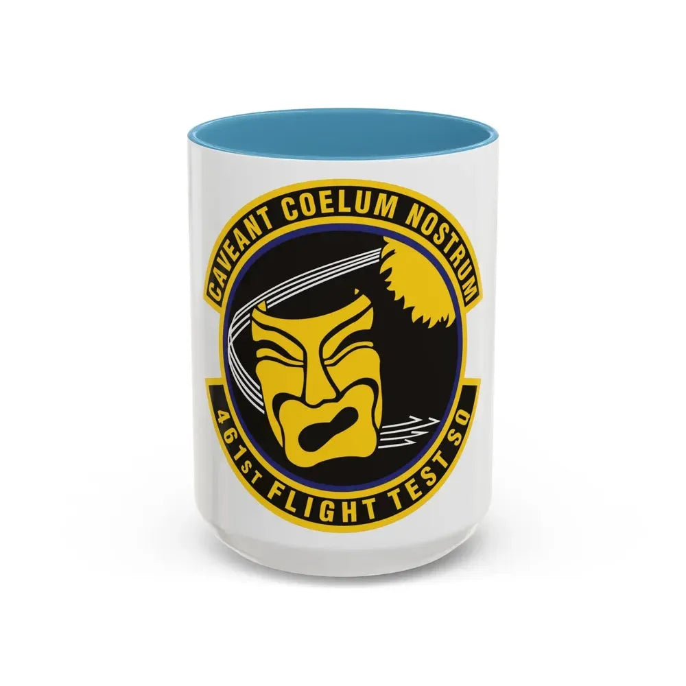 461st Flight Test Squadron (U.S. Air Force) Accent Coffee Mug 15oz Light Blue - Go Mug Yourself
