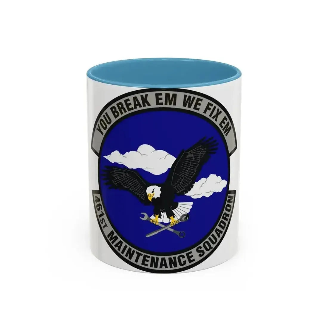 461st Maintenance Squadron (U.S. Air Force) Accent Coffee Mug 11oz Light Blue - Go Mug Yourself
