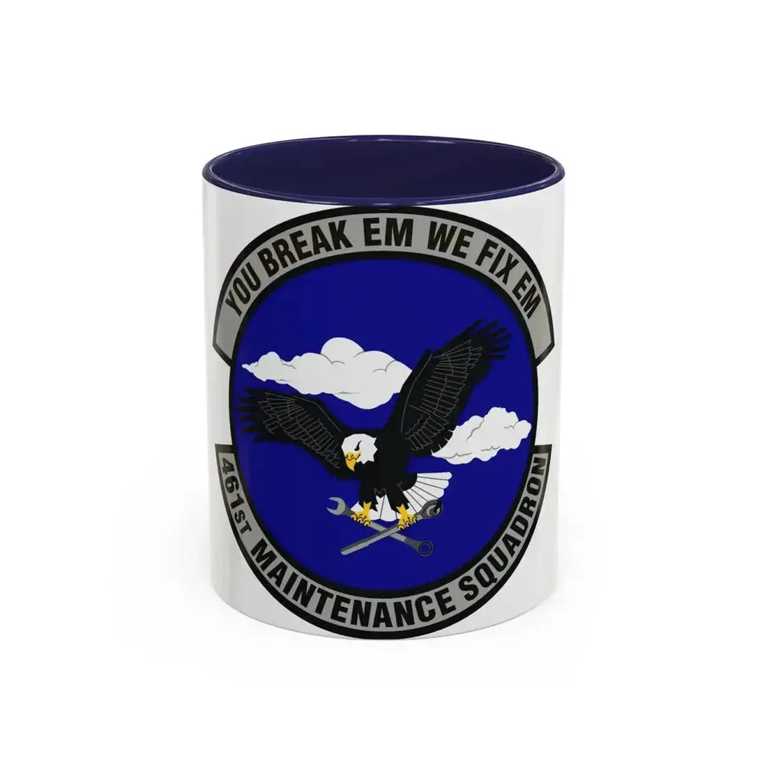461st Maintenance Squadron (U.S. Air Force) Accent Coffee Mug 11oz Navy - Go Mug Yourself