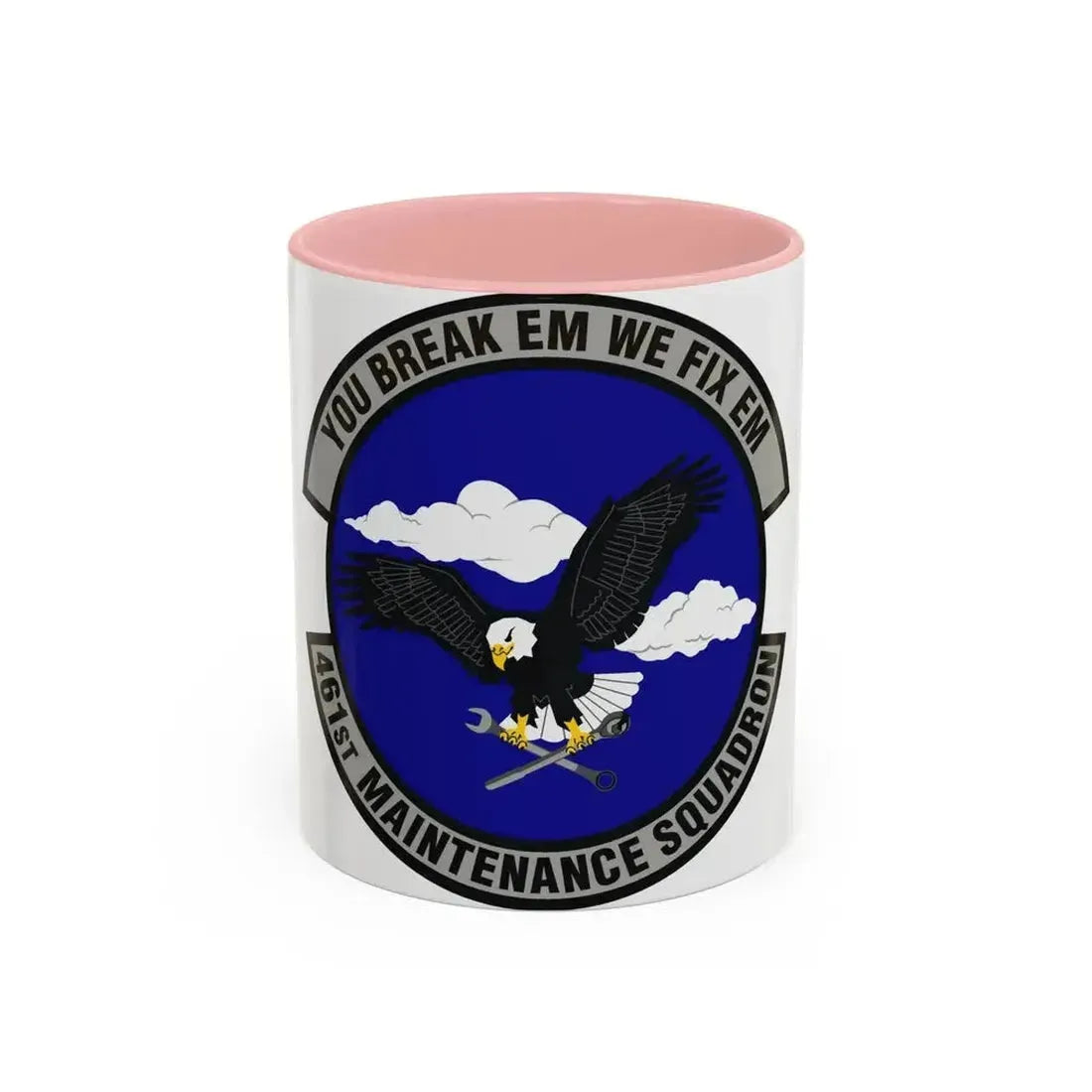461st Maintenance Squadron (U.S. Air Force) Accent Coffee Mug 11oz Pink - Go Mug Yourself