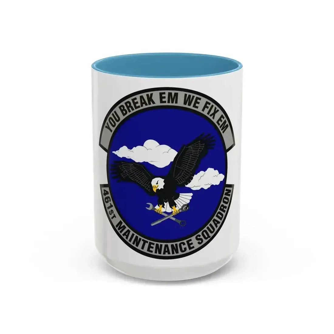 461st Maintenance Squadron (U.S. Air Force) Accent Coffee Mug 15oz Light Blue - Go Mug Yourself