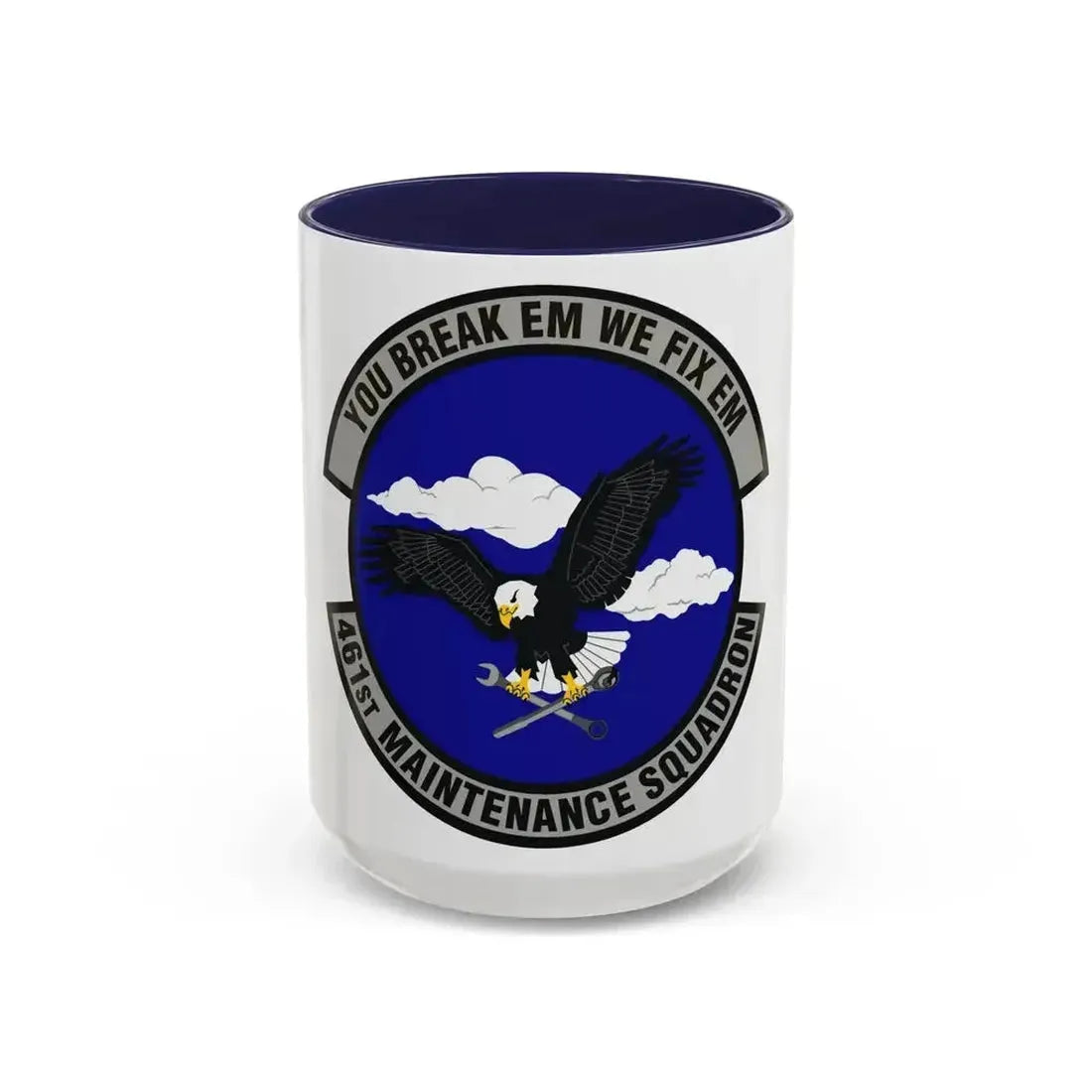 461st Maintenance Squadron (U.S. Air Force) Accent Coffee Mug 15oz Navy - Go Mug Yourself