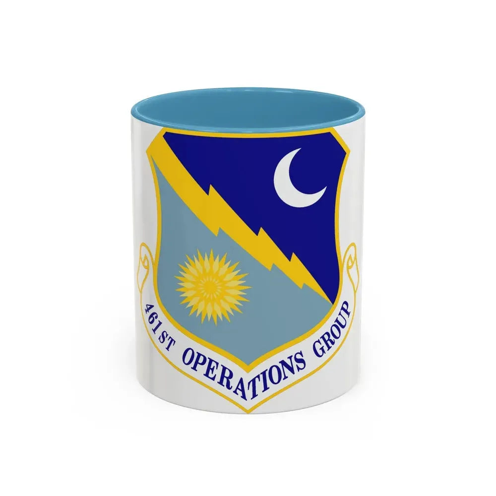 461st Operations Group (U.S. Air Force) Accent Coffee Mug 11oz Light Blue - Go Mug Yourself