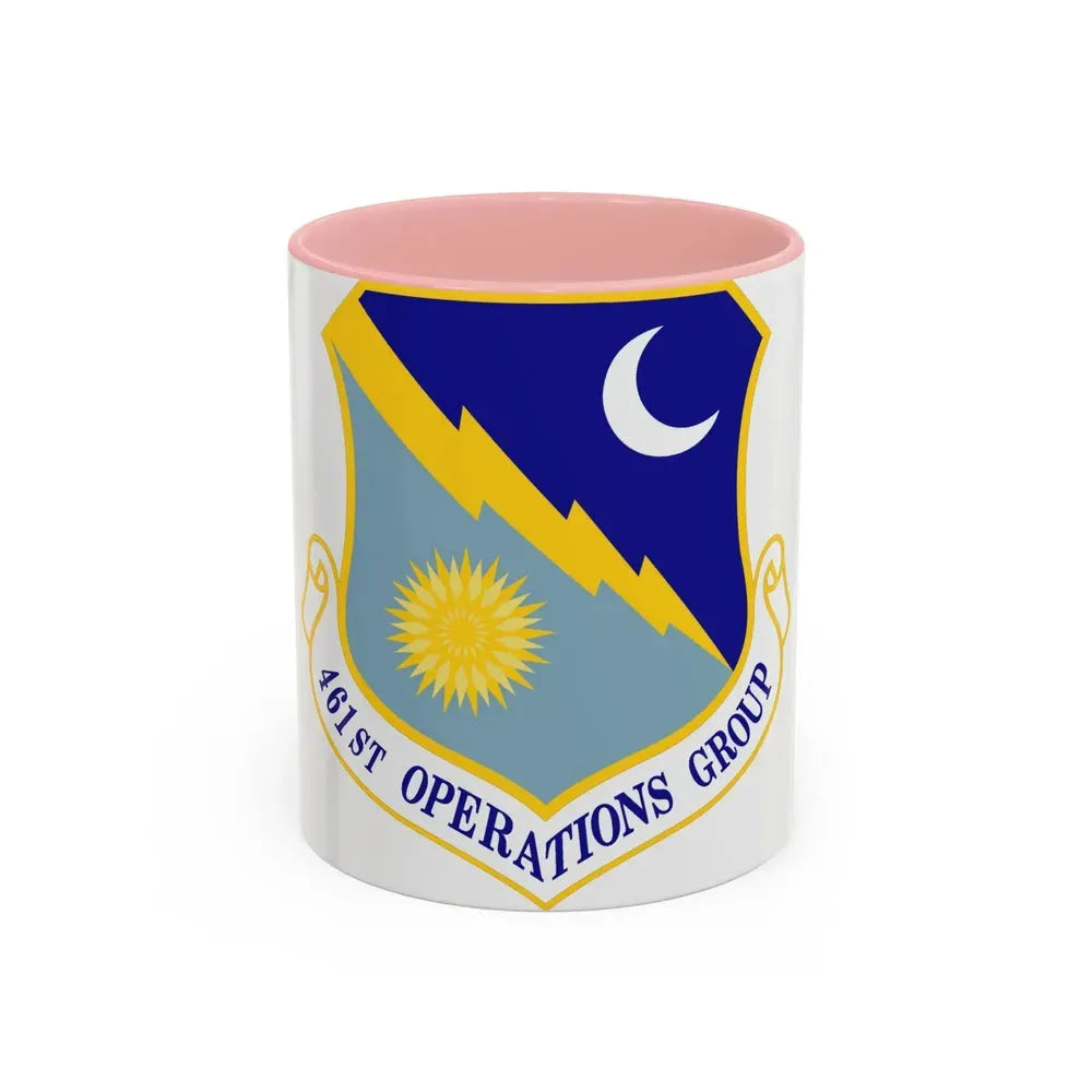 461st Operations Group (U.S. Air Force) Accent Coffee Mug 11oz Pink - Go Mug Yourself