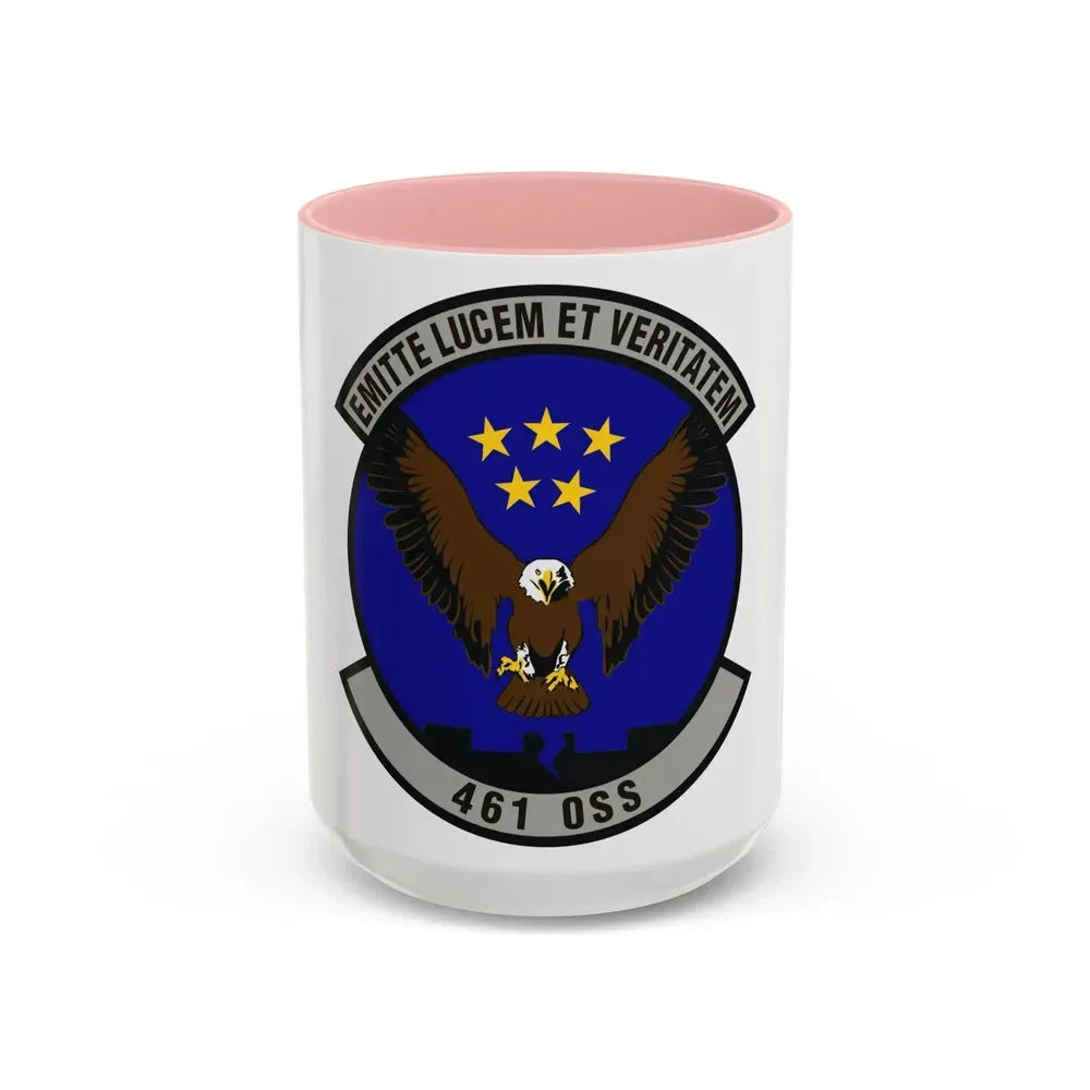 461st Operations Support Squadron (U.S. Air Force) Accent Coffee Mug 15oz Pink - Go Mug Yourself