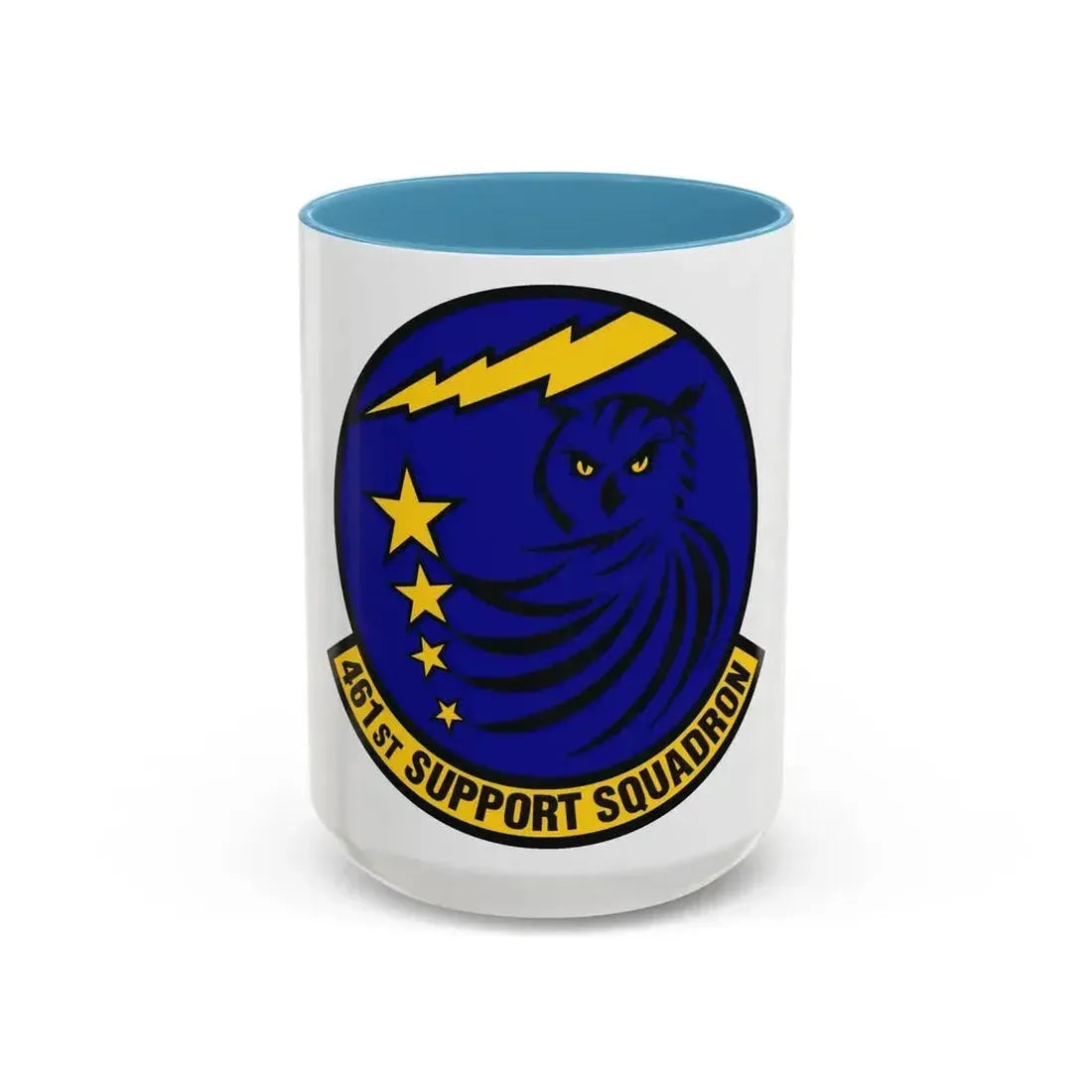 461st Support Squadron (U.S. Air Force) Accent Coffee Mug 15oz Light Blue - Go Mug Yourself