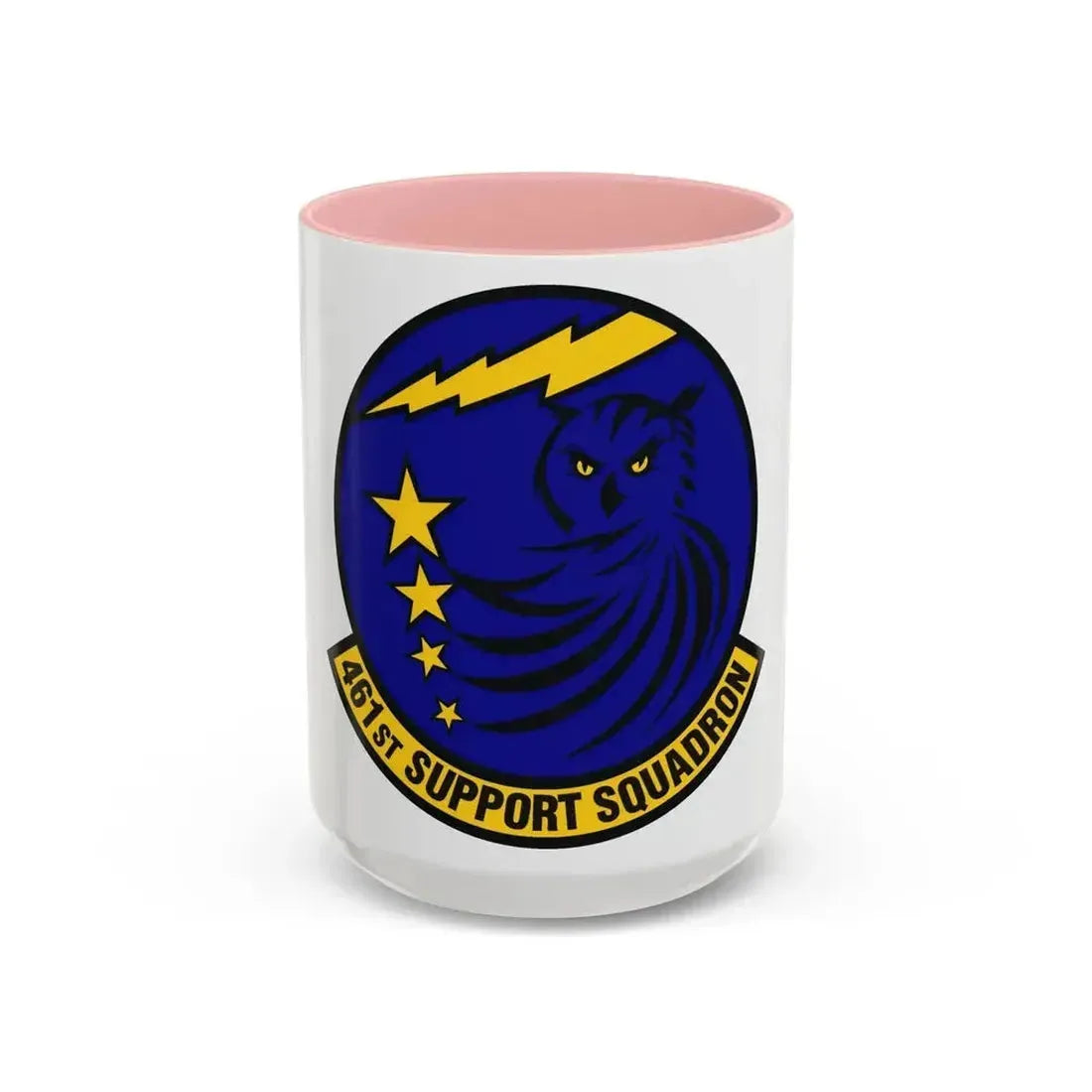 461st Support Squadron (U.S. Air Force) Accent Coffee Mug 15oz Pink - Go Mug Yourself