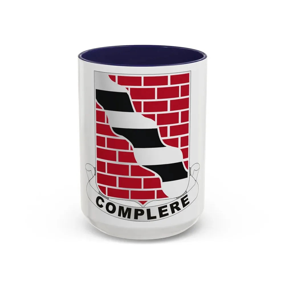 463 Engineer Battalion (U.S. Army) Accent Coffee Mug 15oz Navy - Go Mug Yourself