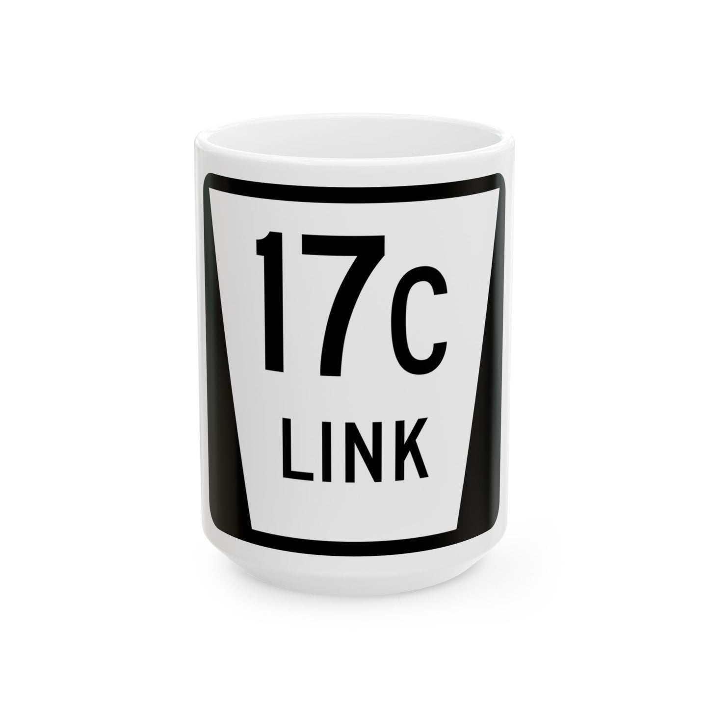 N LINK 17C (Nebraska) (Road Sign) White Coffee Mug
