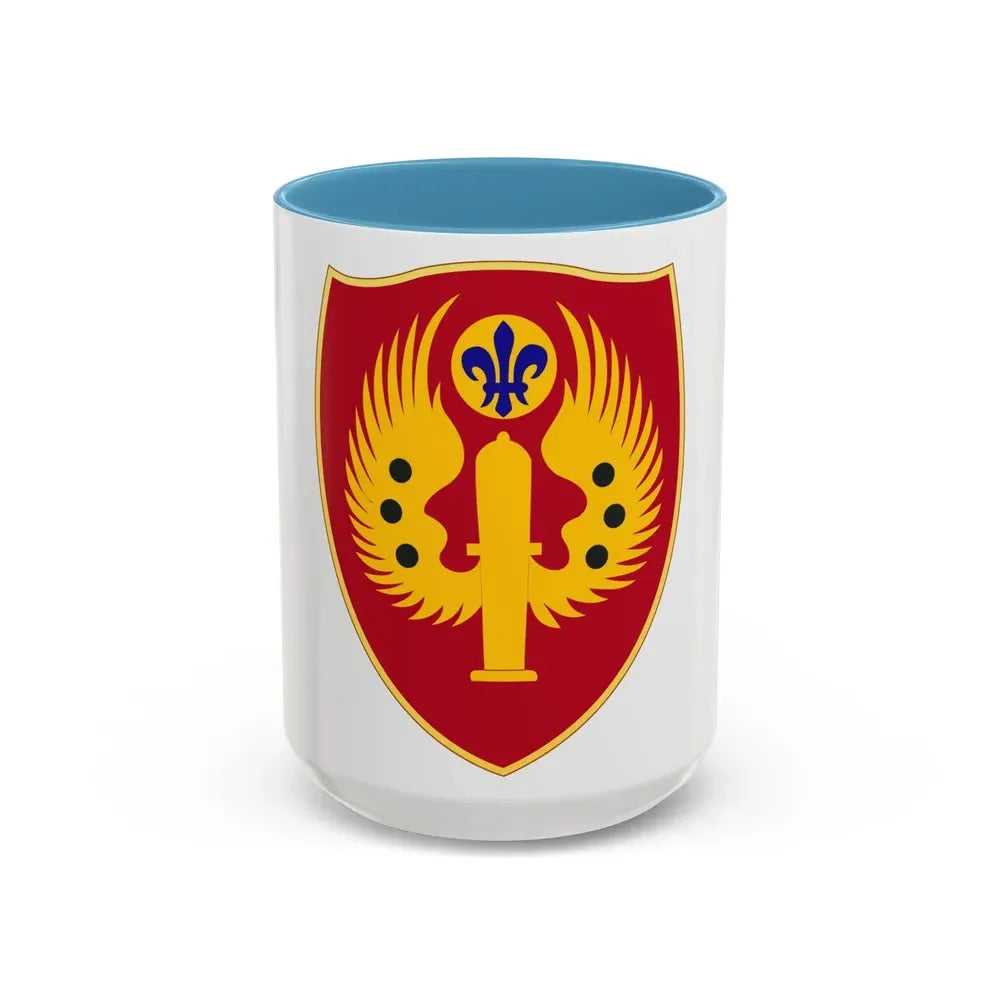 463rd Airborne Field Artillery Battalion (U.S. Army) Accent Coffee Mug 15oz Light Blue - Go Mug Yourself